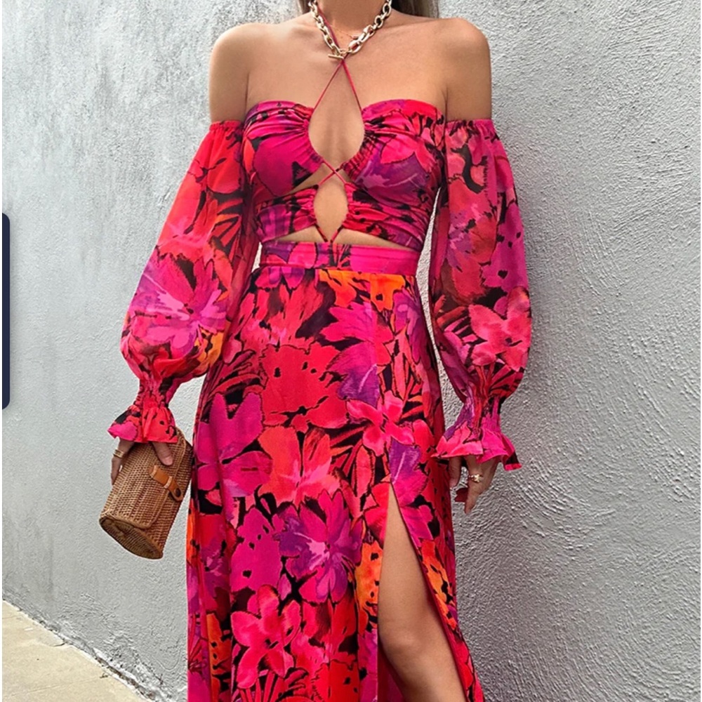 Runway the Label Karma Maxi Dress with slit.